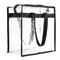 2 Pack Clear Stadium Approved Bags - 12x6x12 Large Transparent Tote Bags with Zippers and Handles for Concerts, Sporting Events, Music Festivals, Work, School, Gym
